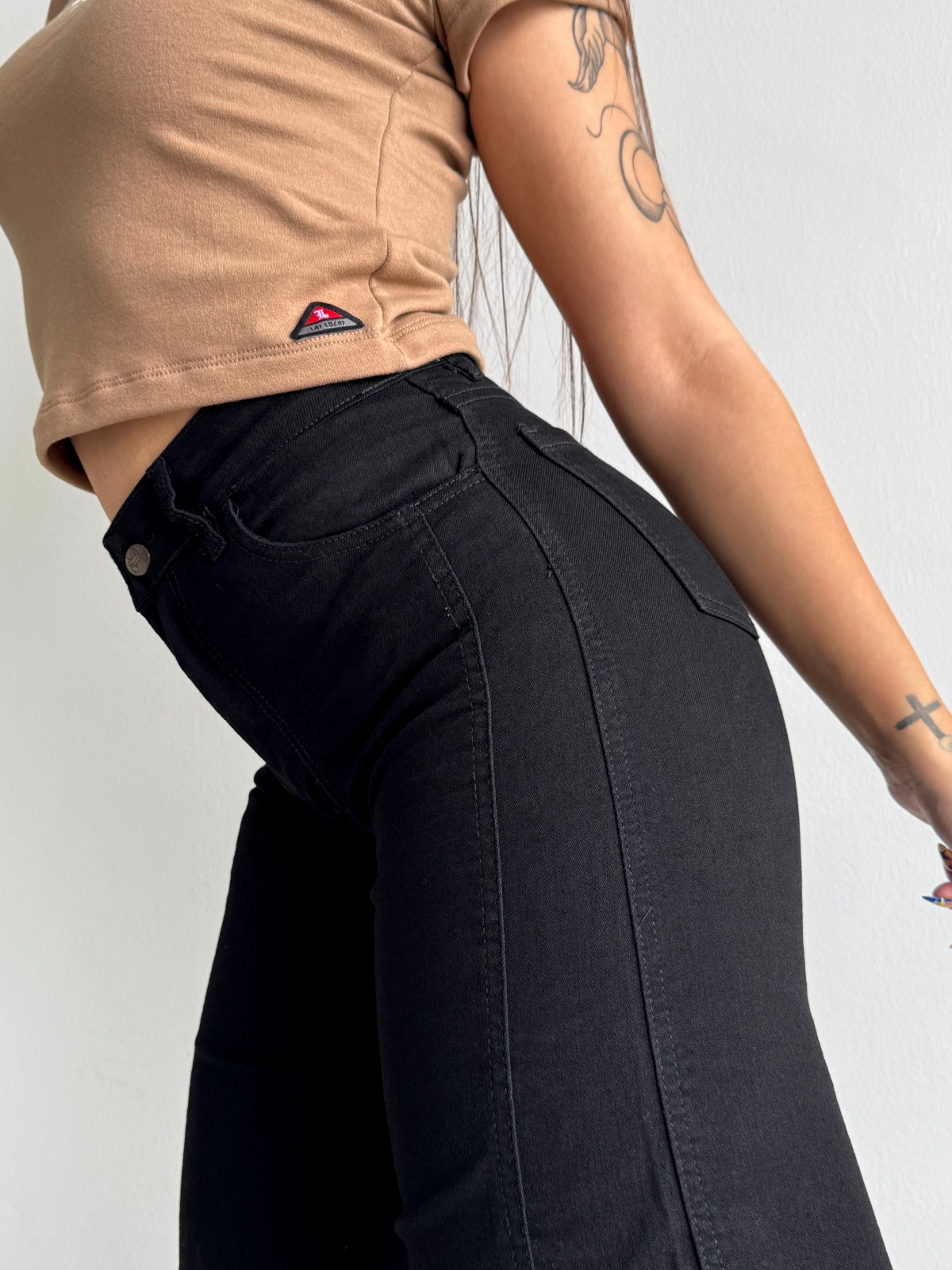 WIDE LEG BLACK LINE