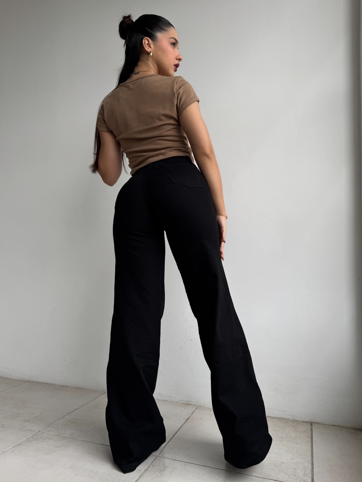 WIDE LEG BLACK LINE