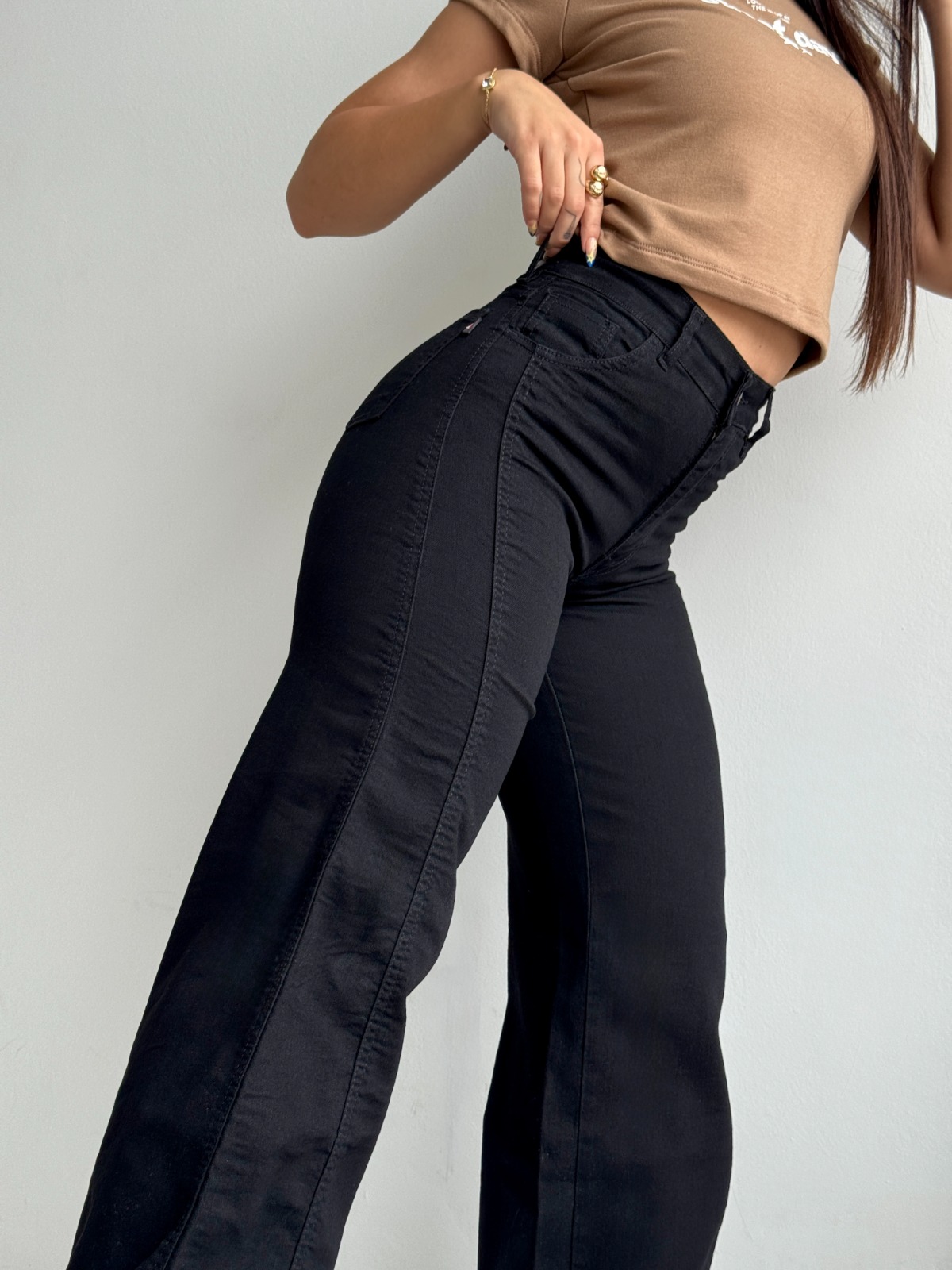 WIDE LEG BLACK LINE