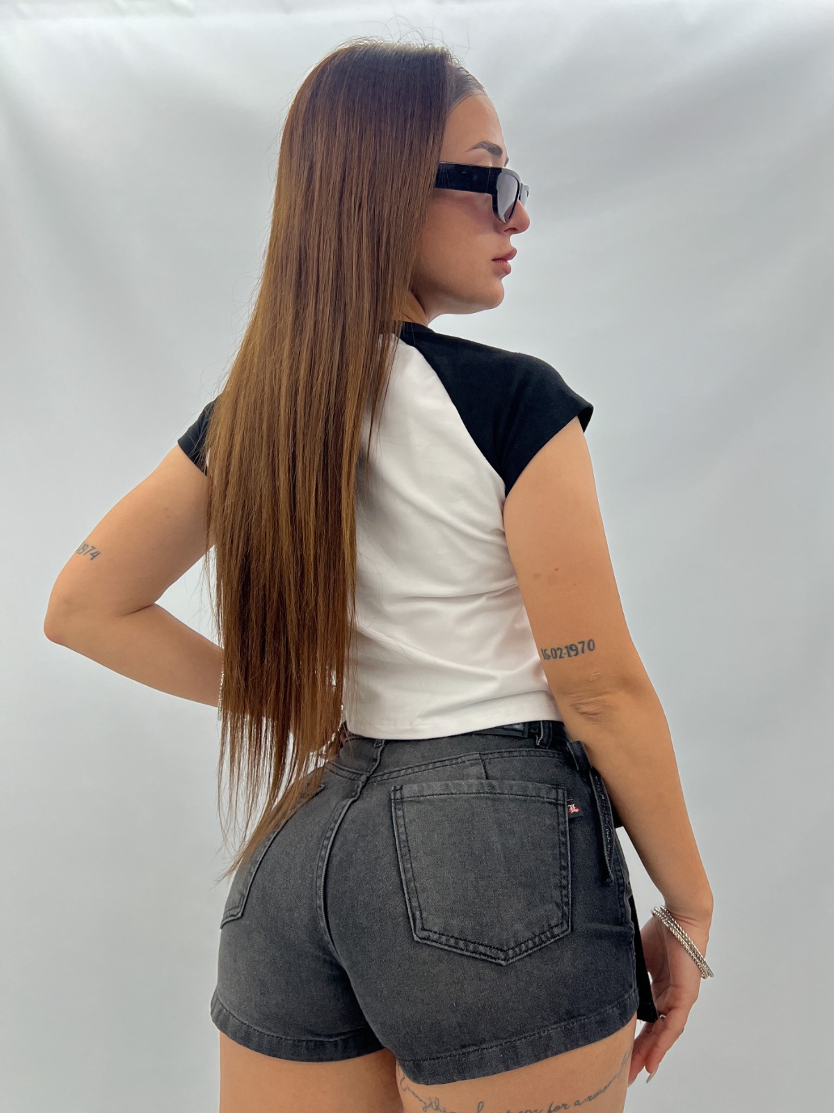 SHORT POLLERA GRAY TACKS