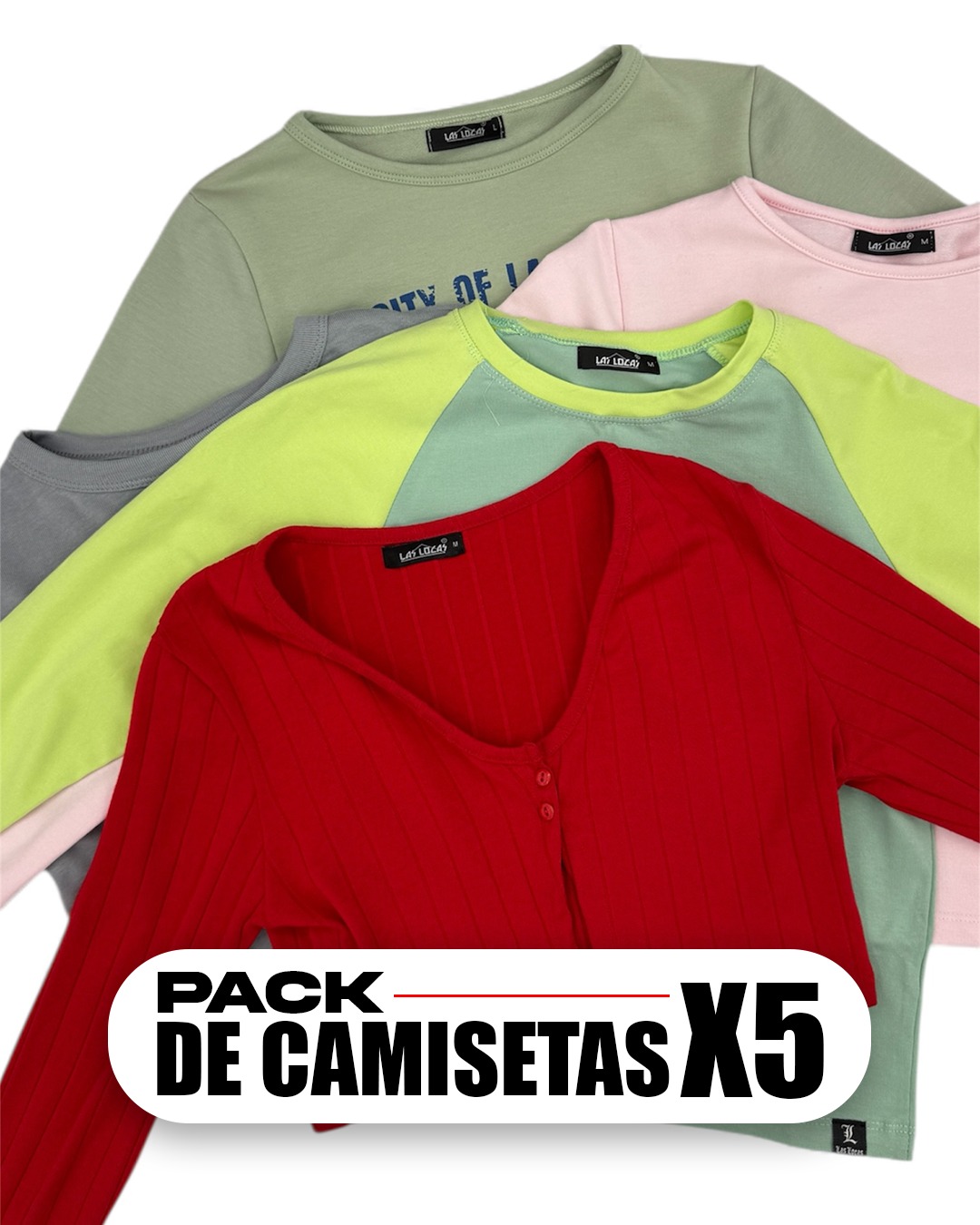PACK CAMISETAS X5