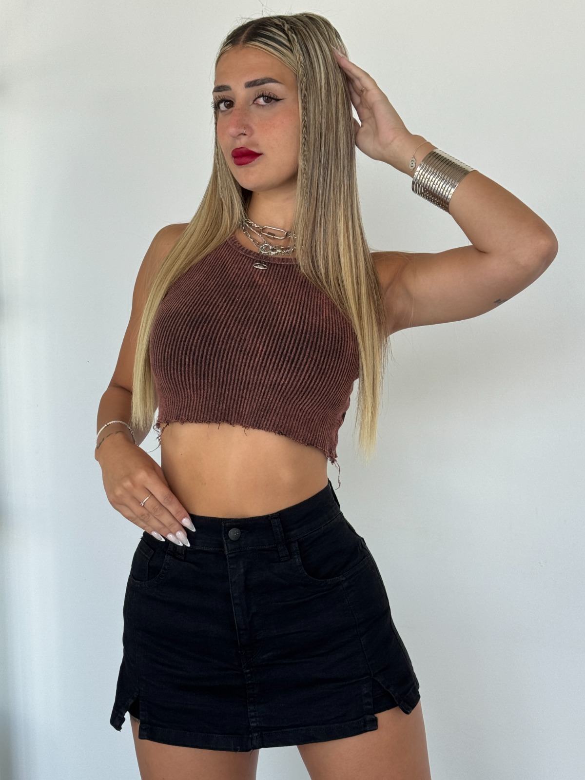 SHORT POLLERA BLACK ARETHA