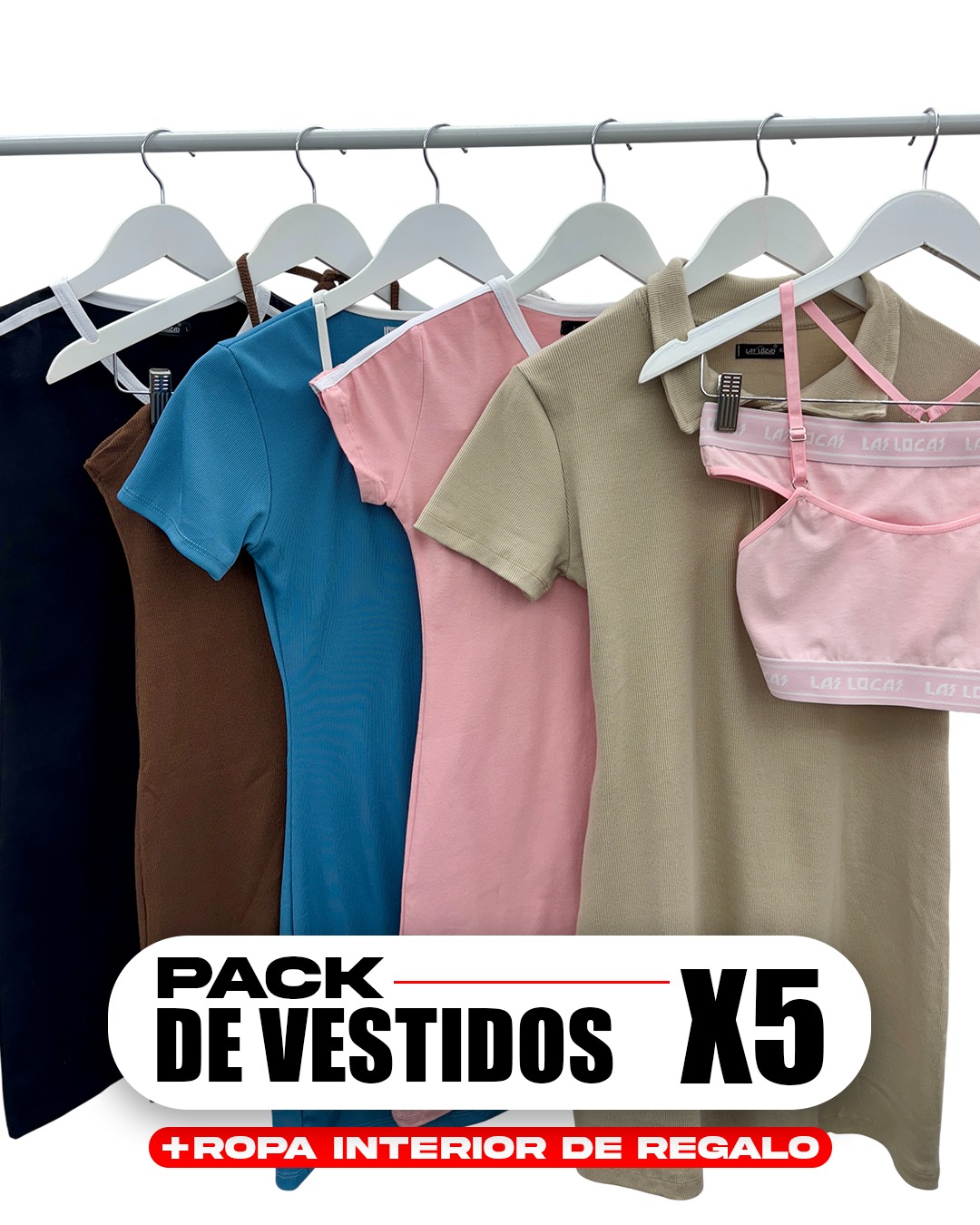 PACK DE VESTIDOS X5
