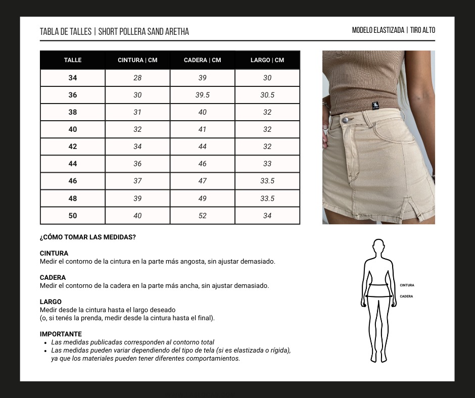 SHORT POLLERA SAND ARETHA