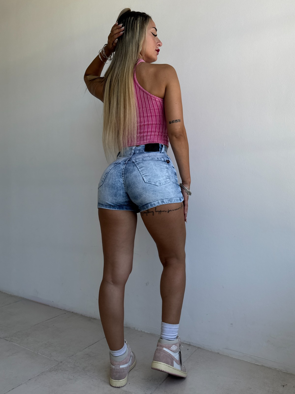 SHORT POLLERA ARETHA SKY