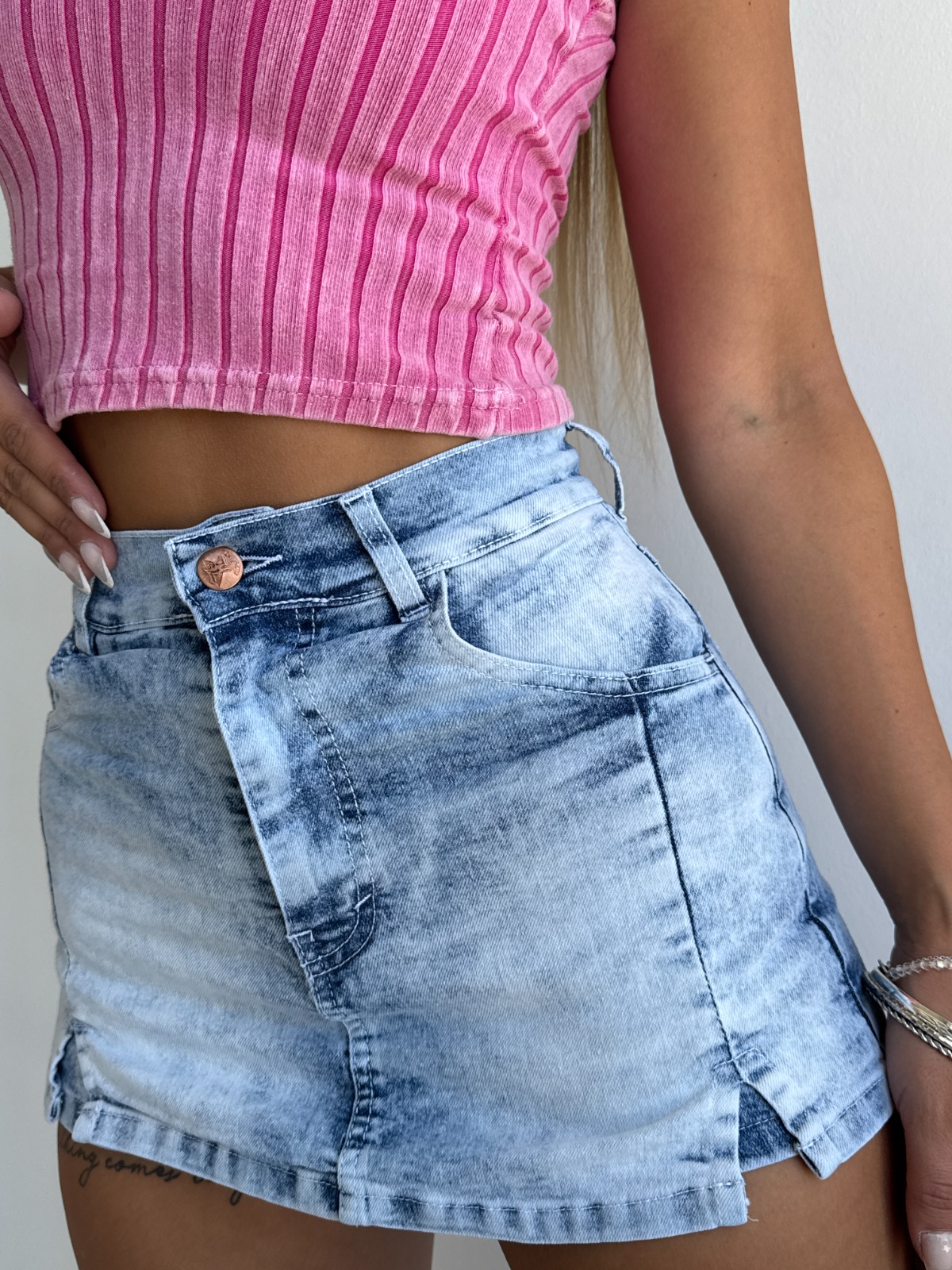 SHORT POLLERA ARETHA SKY