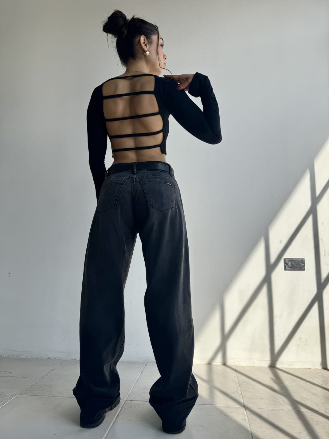 WIDE LEG ONYX GRAY