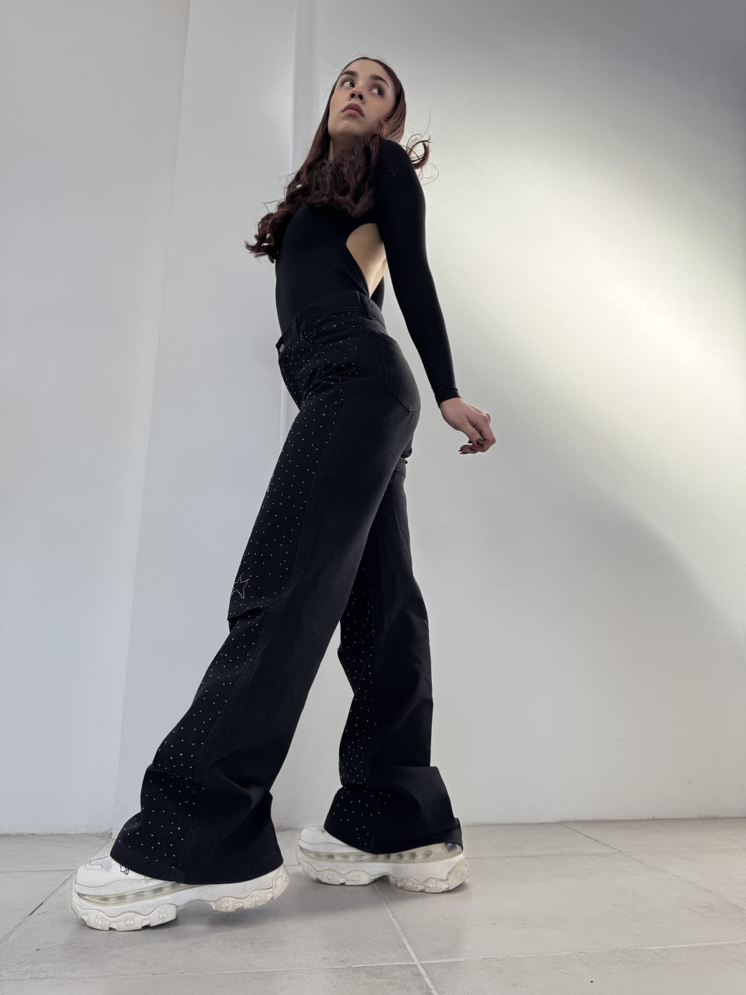 WIDE LEG ASTRO BLACK