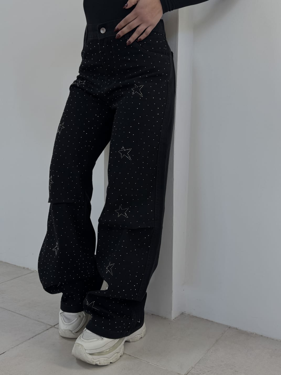 WIDE LEG ASTRO BLACK