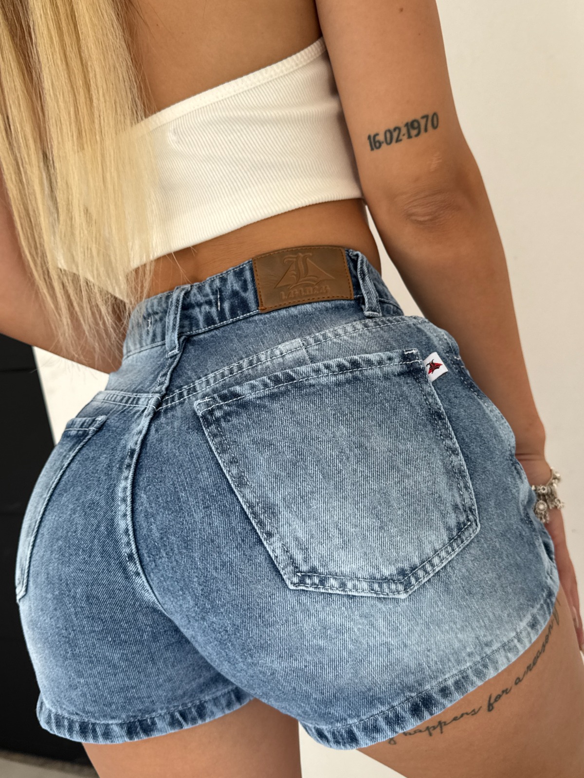 SHORT POLLERA BLUE RIBB