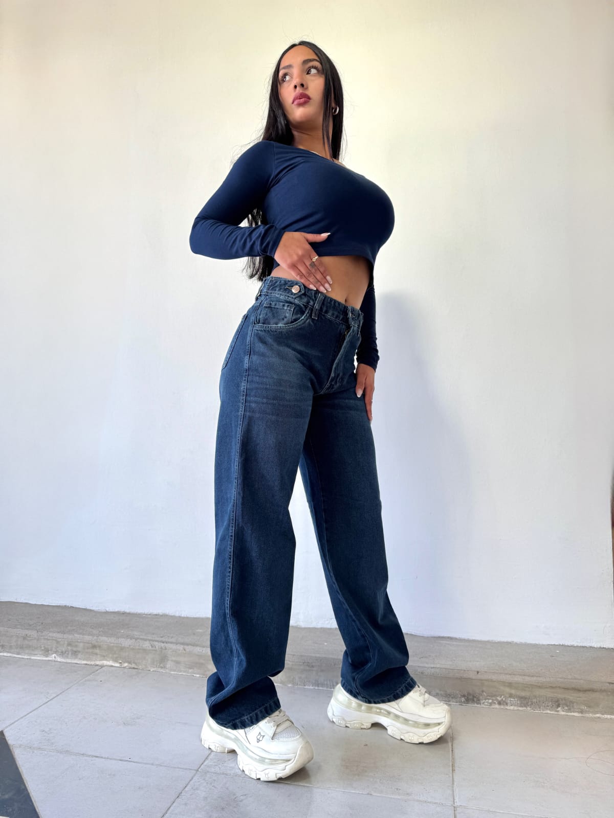 WIDE LEG BLUE STICK
