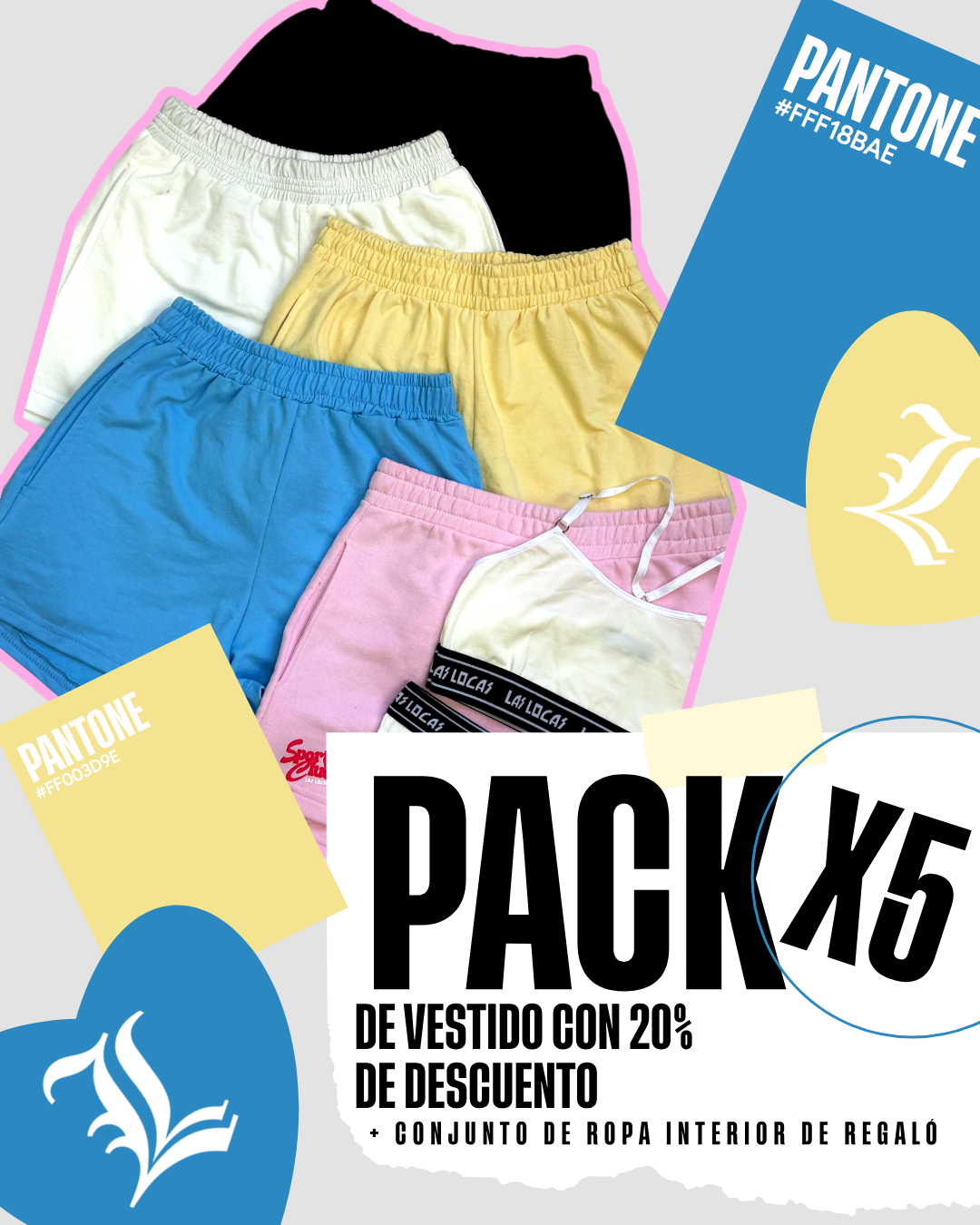 PACK DE SHORT X5