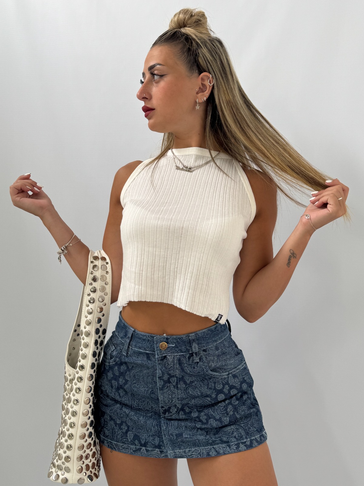 SHORT POLLERA BLUE INDIE