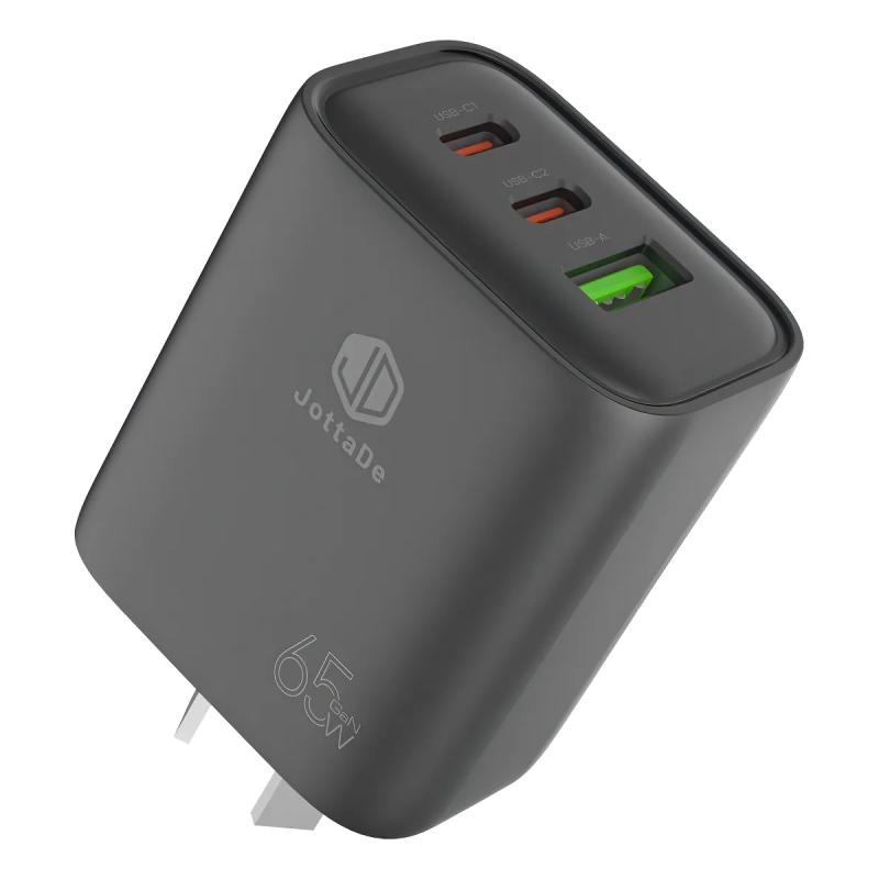 Cargador Rápido JD 65W T71 Triple Puerto Carga Inteligente