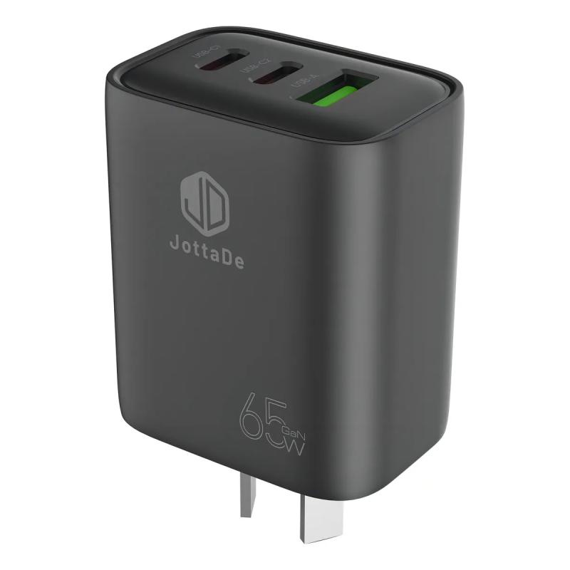 Cargador Rápido JD 65W T71 Triple Puerto Carga Inteligente