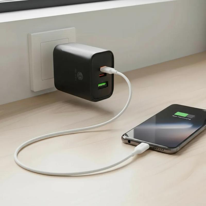 Cargador Rápido JD 65W T71 Triple Puerto Carga Inteligente