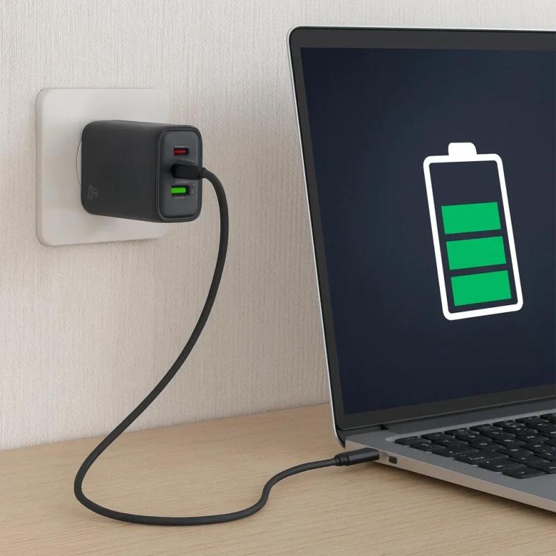 Cargador Rápido JD 65W T71 Triple Puerto Carga Inteligente