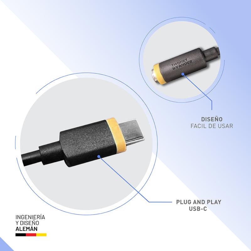T&V Winzig Cable USB-C a jack de 3.5 mm.