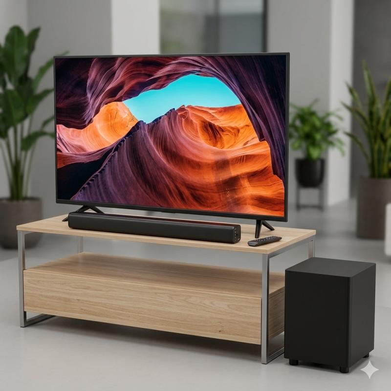 Barra con Subfwooer Dunn + Smart Tv Punktal 40 Pulgadas