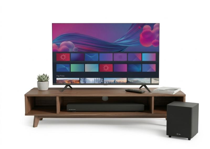 Barra de Sonido con Subwoofer DUNN + Smart Tv Punktal 43 Pulgadas