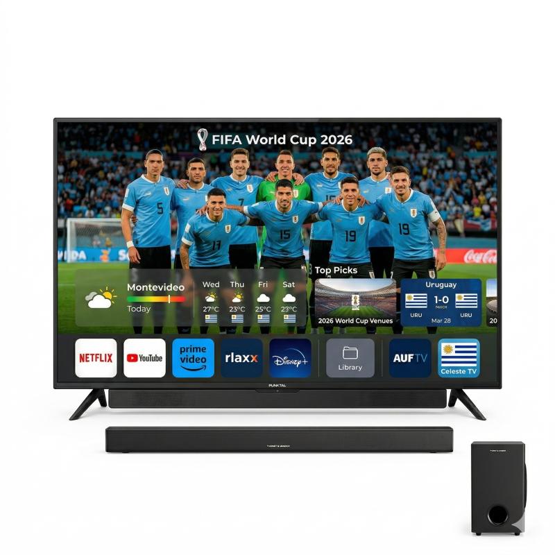 Barra de Sonido con Subwoofer Thonet & Vander STERN + Smart Tv Punktal 4k 65 Pulgadas