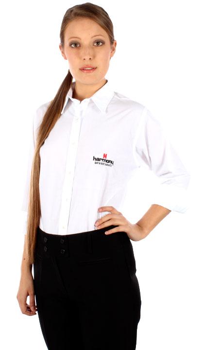 Camisa Manga 3/4 Color Blanco