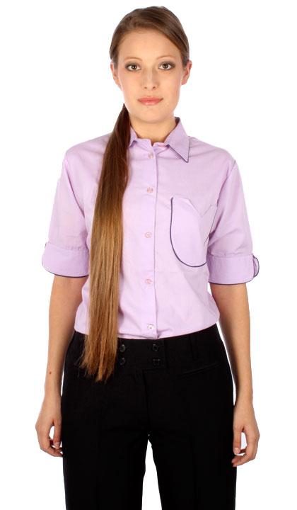 Camisa manga corta con bolsillo y vivo