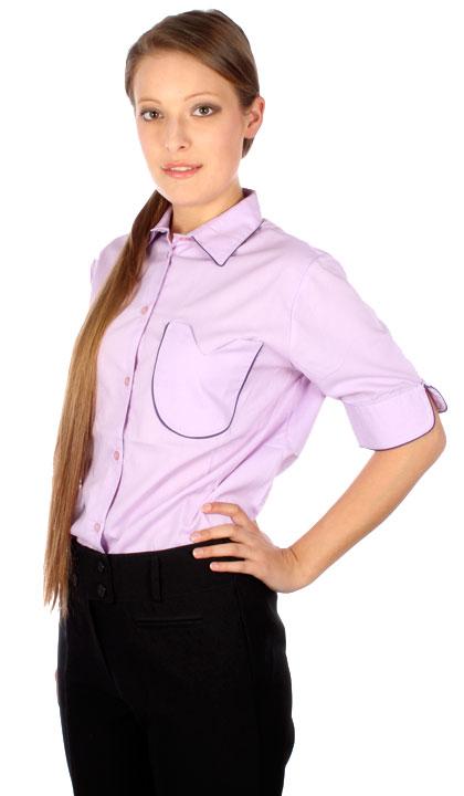 Camisa manga corta con bolsillo y vivo