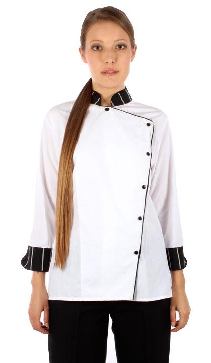 Camisa tipo cheff con cuello mao