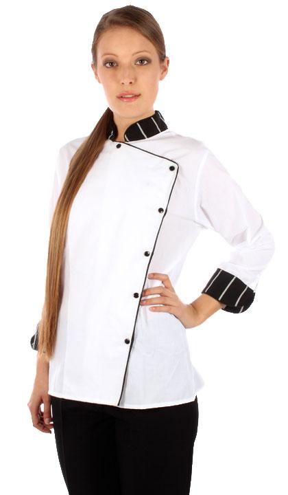 Camisa tipo cheff con cuello mao