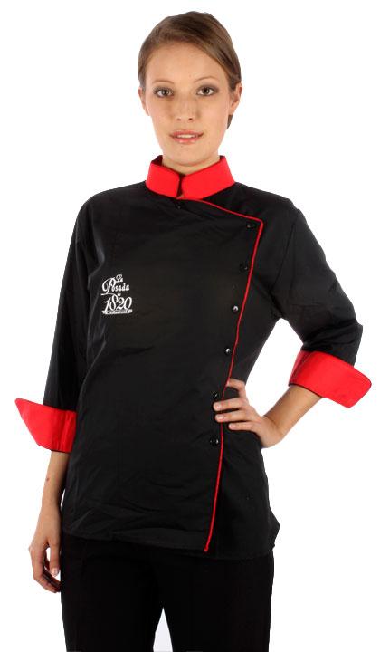 Camisa tipo chef combinada