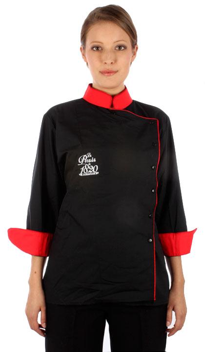 Camisa tipo chef combinada