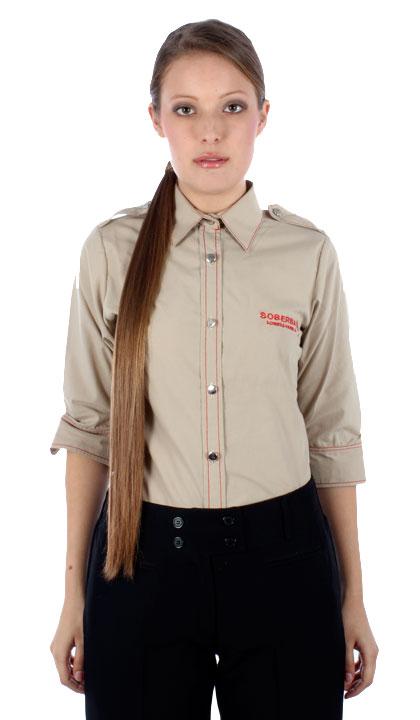 Camisa con charretera y costura en rojo