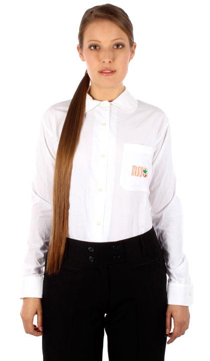 Camisa con cuello bebe y bolsillo