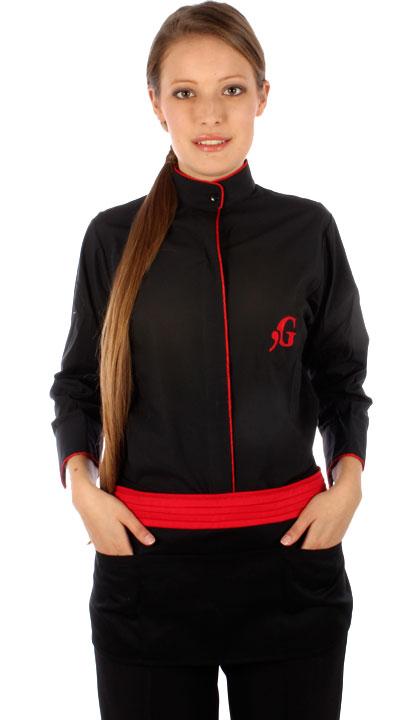 Delantal con cintura tableada