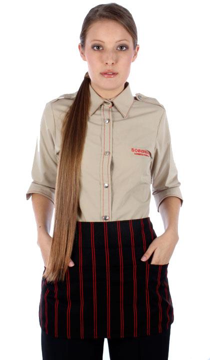 Delantal gastronómico rojo