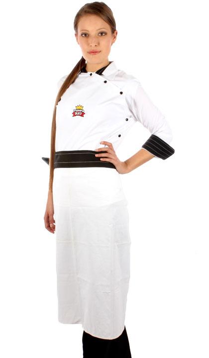 Delantal con cintura en fantasía