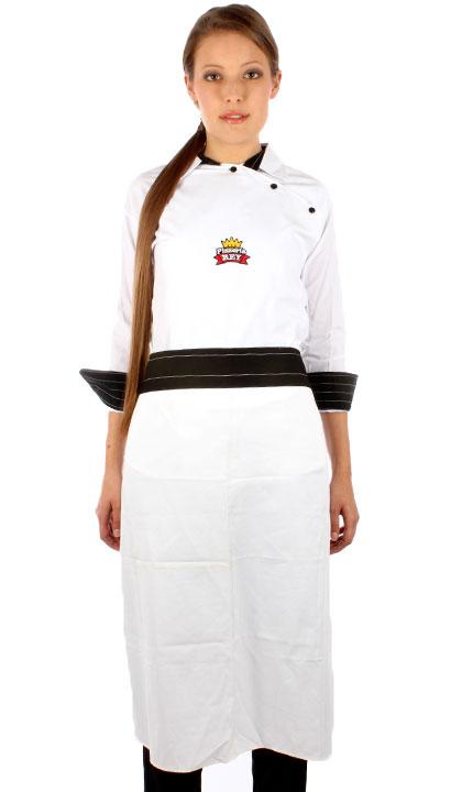 Delantal con cintura en fantasía