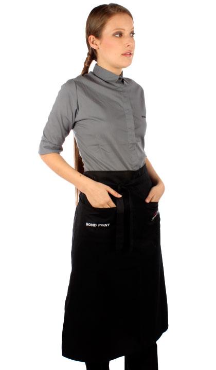 Delantal rectangular negro