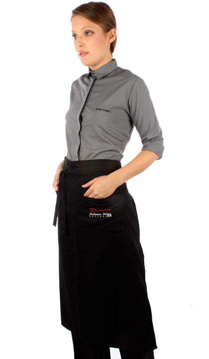 Delantal rectangular negro