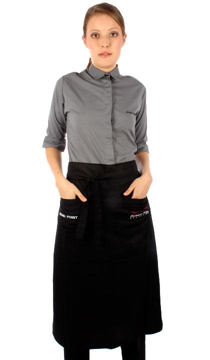 Delantal rectangular negro