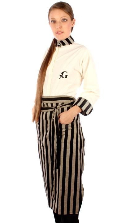 Delantal largo trapecio en fantasía