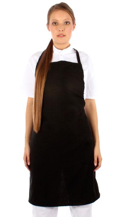 Delantal de pechera básico negro