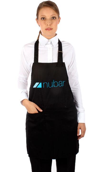 Delantal de pechera clásico color negro