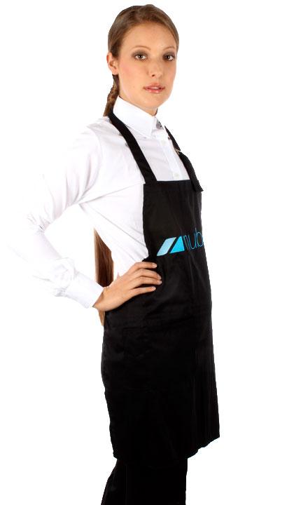 Delantal de pechera clásico color negro