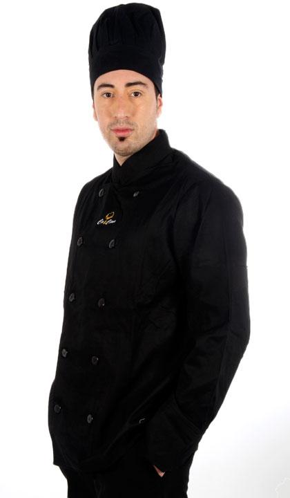 Casaca de cheff con broche a presión