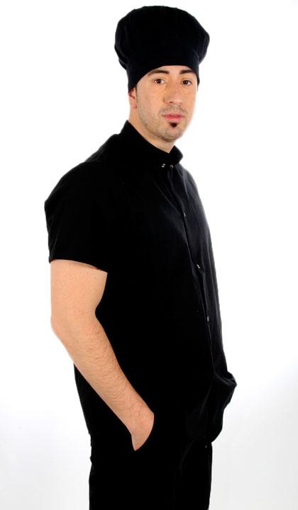 Casaca clásica de cocina negra