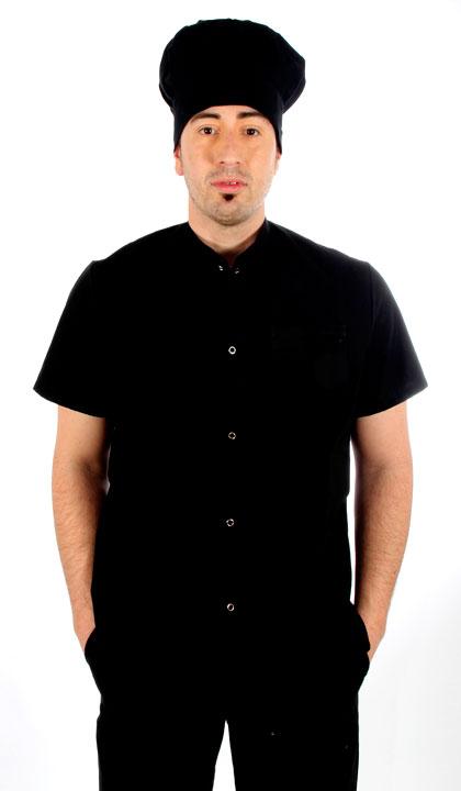 Casaca clásica de cocina negra