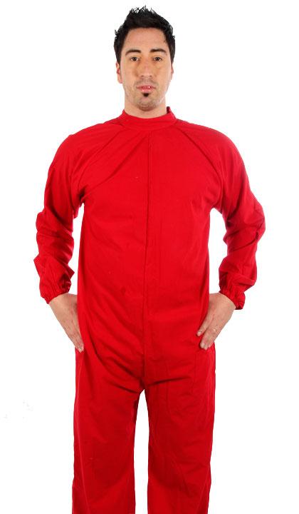 Traje de laboratorio bioterio rojo
