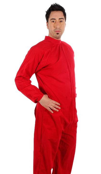 Traje de laboratorio bioterio rojo